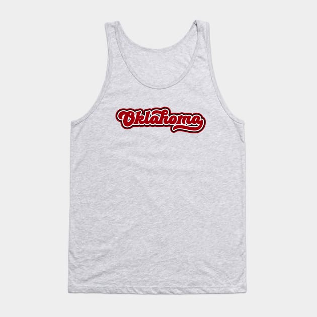 Retro Oklahoma Script Tank Top by SLAG_Creative